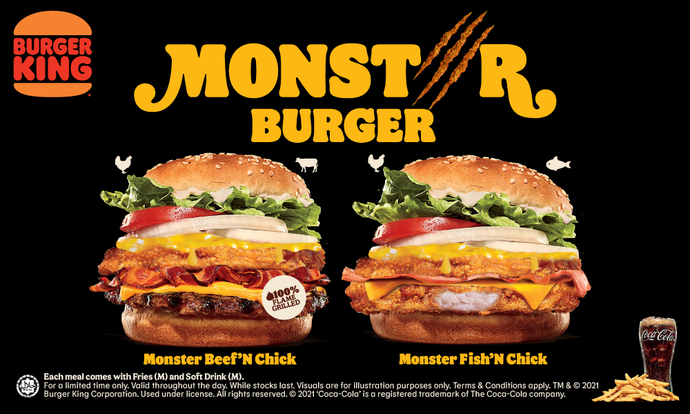 Beef, Chicken, and Bacon. Or Fish, Chicken, and Bacon.