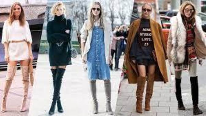 Can I look like a little bit slimmer at least by wearing over the knee boots and an oversize sweater or the opposite?