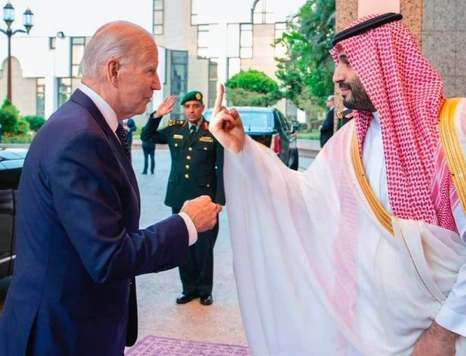 Caption this image of Biden and Saudi prince?