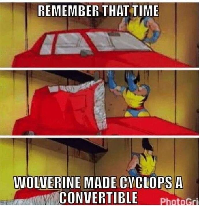 How thankful would YOU be if wolverine made your car into a convertible?