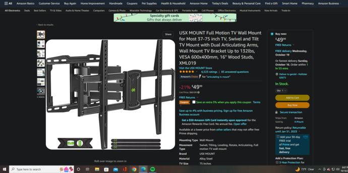What can I buy for this to stand up on the tv stand?