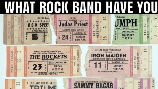 What rock band have you seen the most?