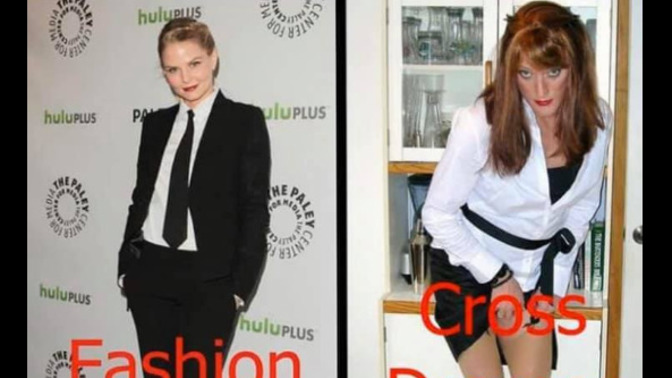 When a woman wears her husband's clothing. How come she is not marked as a crossdresser?