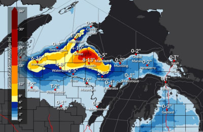 Who else is getting a dumping of snow tonight?
