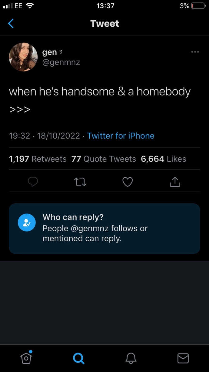 Would you prefer your man to be a homebody or out at social events like parties night clubs?