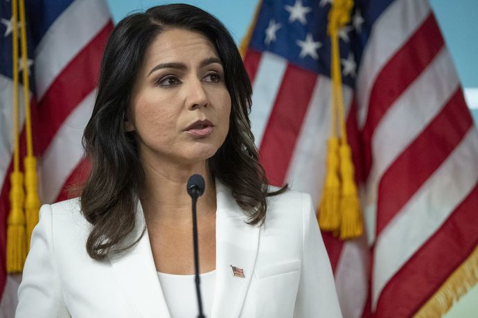 Tulsi positioning for future job... and it wont be surfing reporter