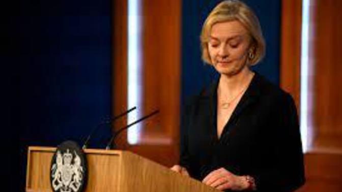 Why did Liz Truss resign from the British PM position?