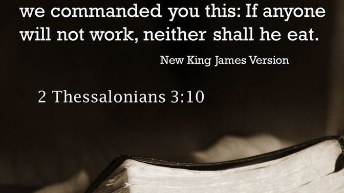 Apart from children, elderly, seriously sick or handicap, do you believe if a person is young and able to work but refuses to work should they eat?