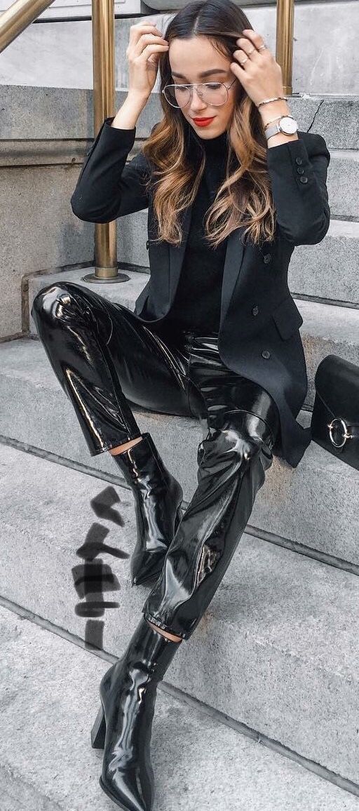 Can patent leather make a woman very classy and very sexy at the same time?