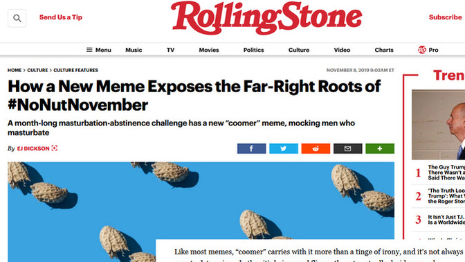 Not Nut November. Why is the media branding this as Anti-Semetic White Supremacy?