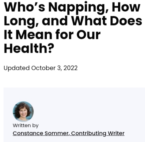 Why are so many people napping?