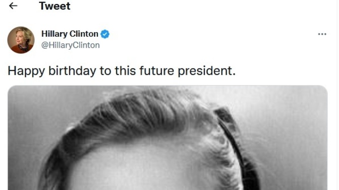 How does this tweet make you feel on Hillary's 75th birthday?