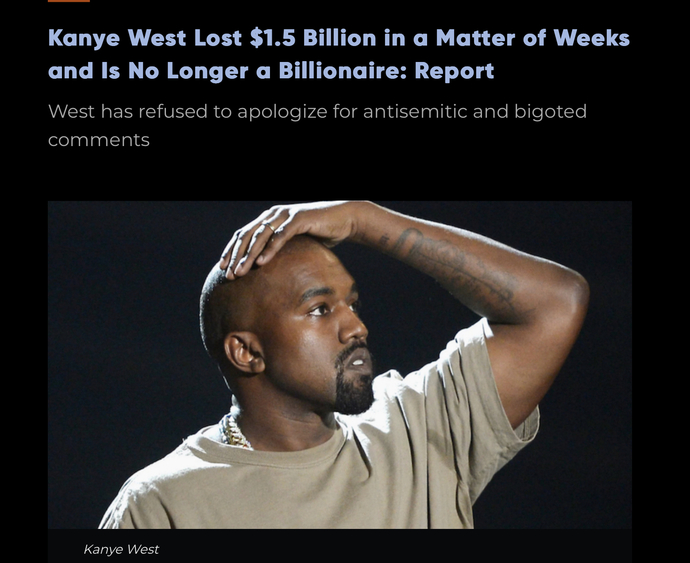 Ya’ll ever have a bad month like Kanye?