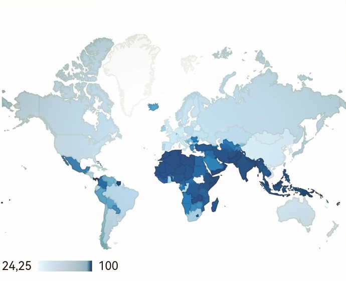 (countries with easy women in light blue)