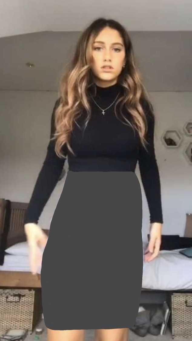 Skirt length may be a little long...