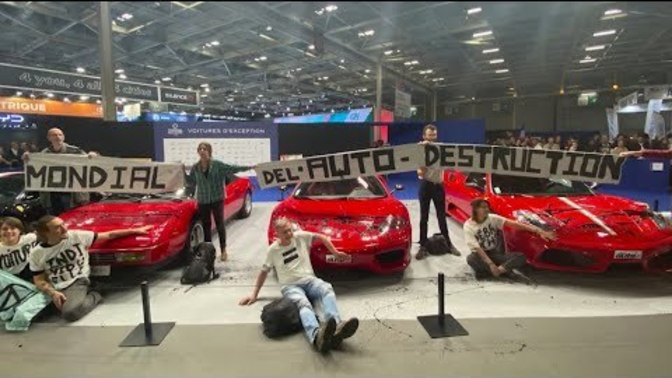 Thoughts on climate activists gluing themselves to cars on motor show in France?