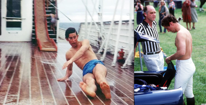 Which current European Monarch has the most masculine V taper?