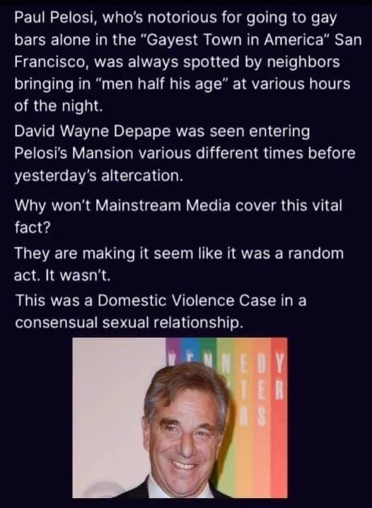 Do you think the attack on Paul Pelosi was a crime of passion?
