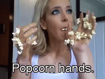 How do you eat popcorn?
