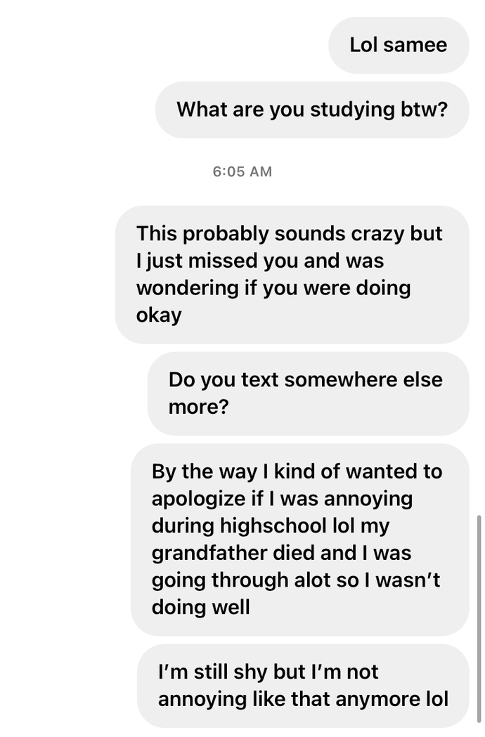 Is this too much for someone you haven’t seen since you were 16?