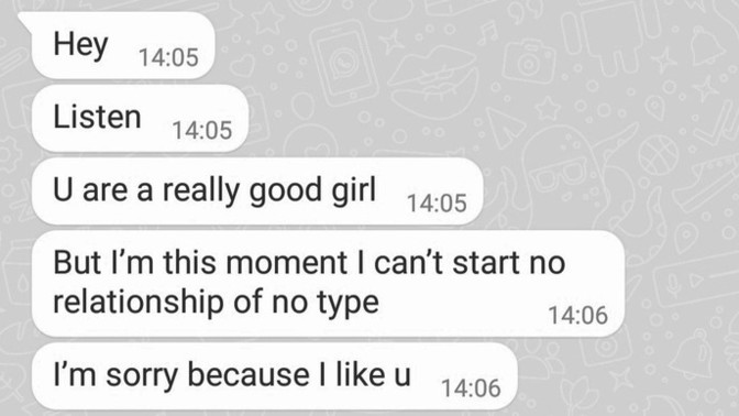 What do I understand from this? That he likes me but doesn't want me?
