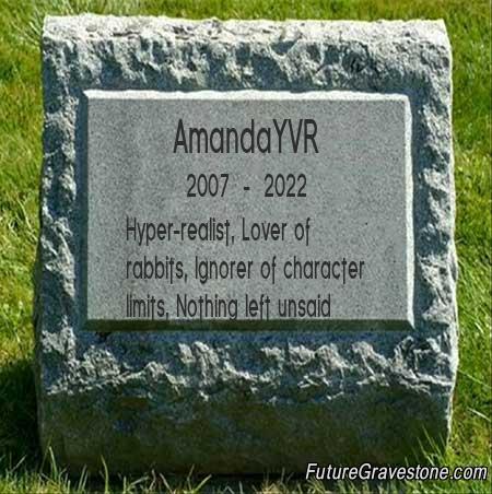 What is written on your future tombstone?