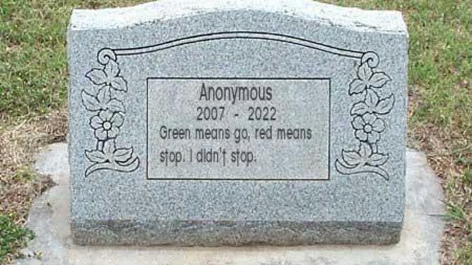 What is written on your future tombstone?