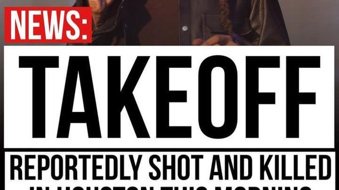 Thoughts on the rapper "takeoff" from migos death?