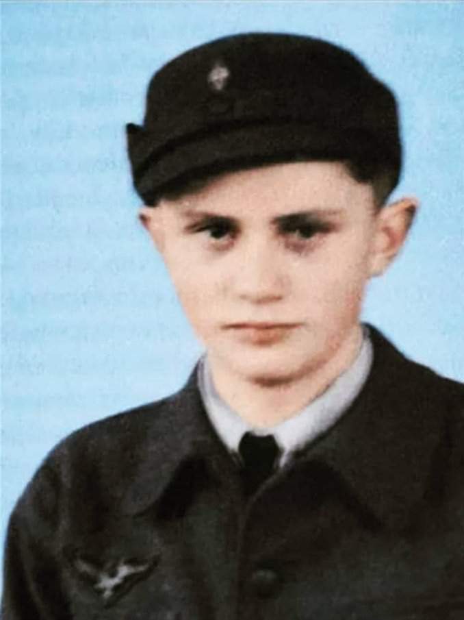 Young Pope Benedict XVI As A Luftwaffe Soldier, 1943.
