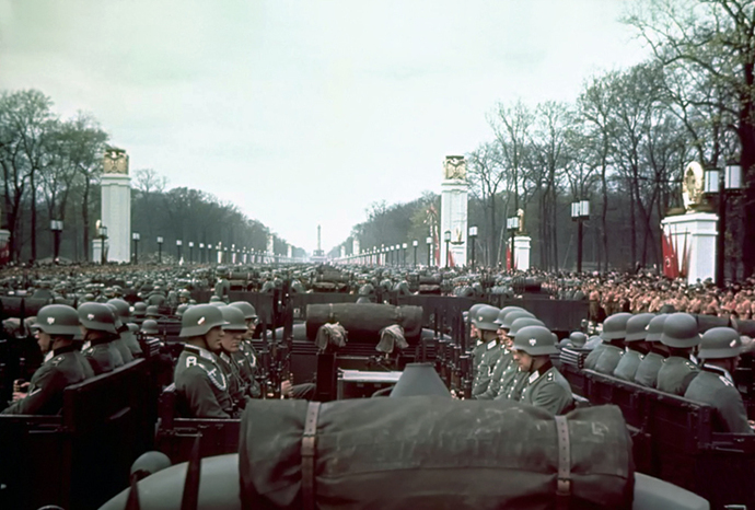 Hugo Jaeger is the former personal photographer of Adolf Hitler. He took nearly 2000 colorized photos in WW2.