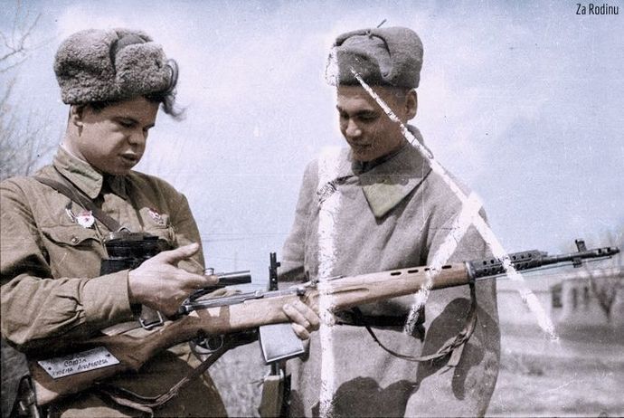 Sniper Nikolay Ilyin one of the top soviet snipers with 494 confirmed kills, He was KIA August 4th 1943