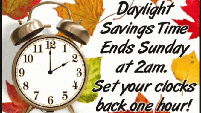 Did you remember to set your clocks back one hour?