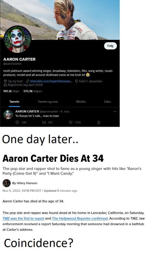 What are your thoughts about Aaron Carter death?