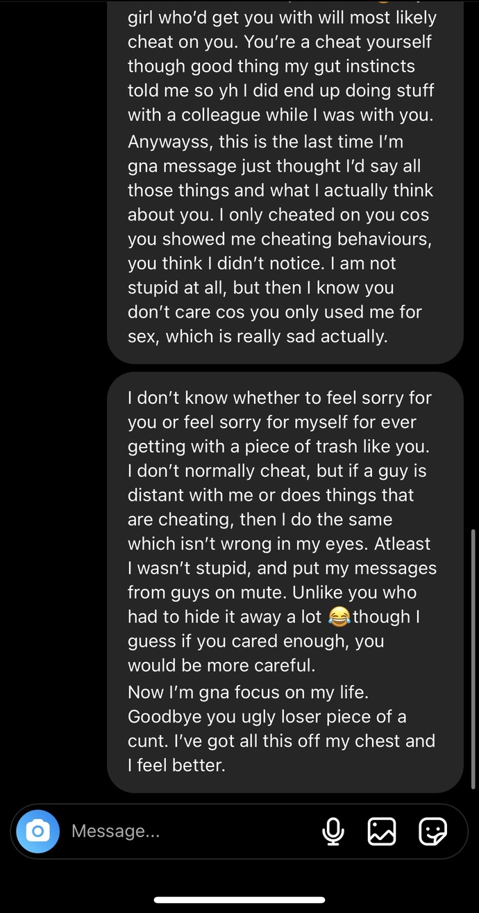 Sent this text to my ex, idky…would you say that message was hurtful?