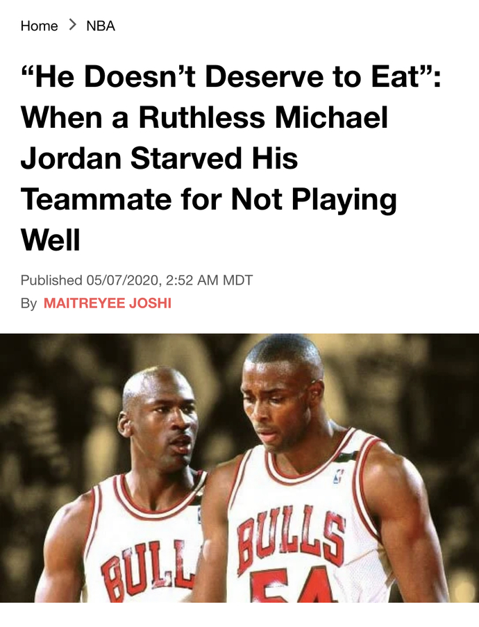 Do you think Michael Jordan crossed the line?