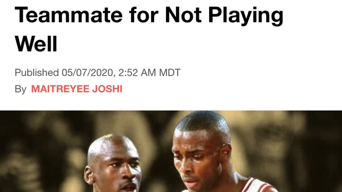 Do you think Michael Jordan crossed the line?