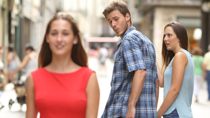 Why do men stare at other women when in a relationship?