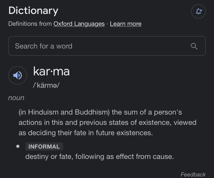Do you believe in Karma?