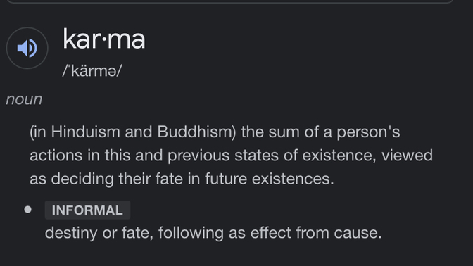 Do you believe in Karma?