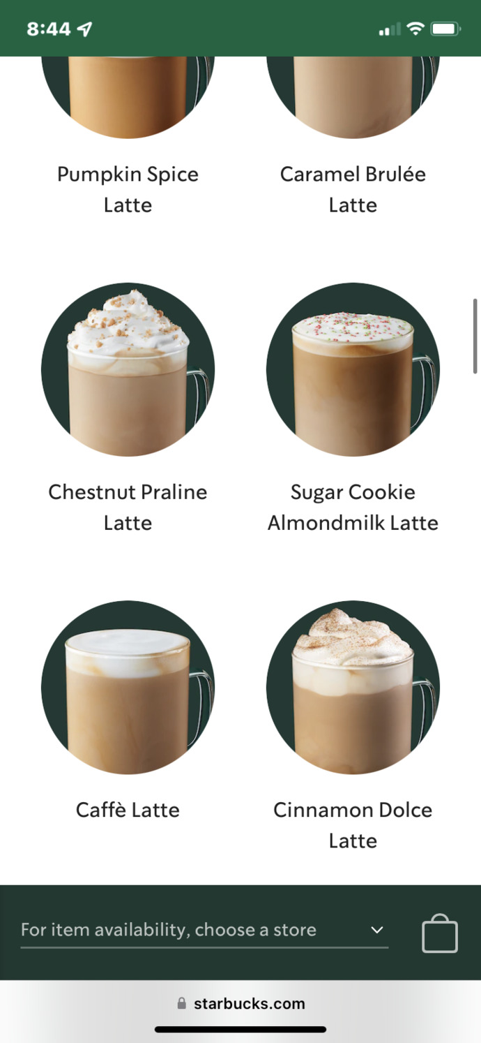 Which latte would you get?