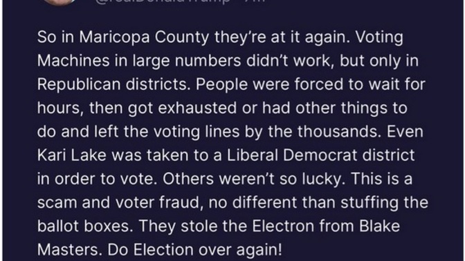 Is there any positive "static shock" that this person still thinks that any Electrons were stolen from a positive election?