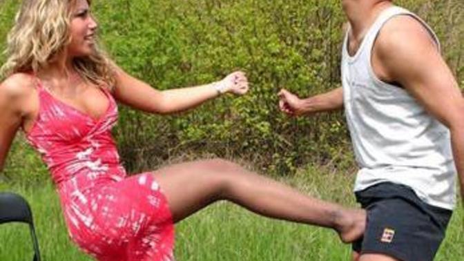 Why do women kick men in the nuts?