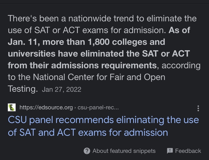 What are your opinions about how universities nationwide are starting to remove the SAT because it is racist? Will this make education worse for us?