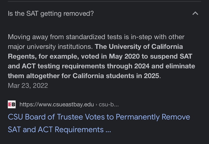 What are your opinions about how universities nationwide are starting to remove the SAT because it is racist? Will this make education worse for us?