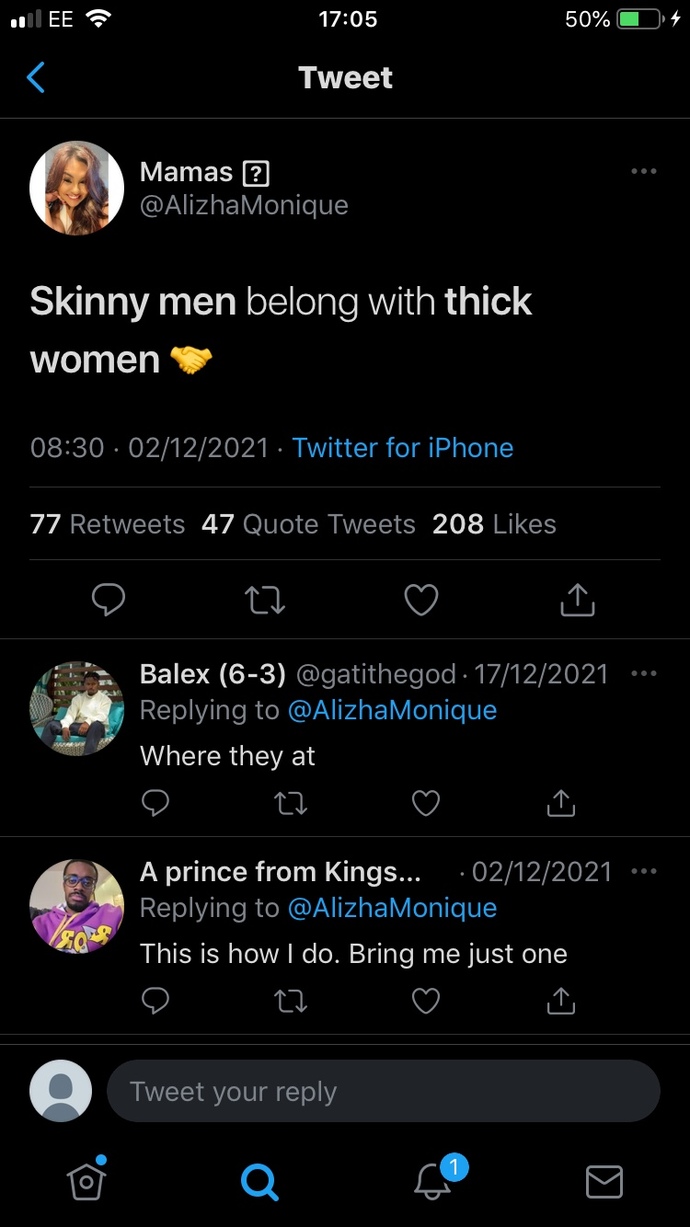 Do skinny guys and thick women belong together? or that is only a saying some young people say girls?