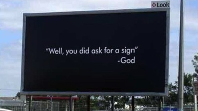 Do you trust signs from God?