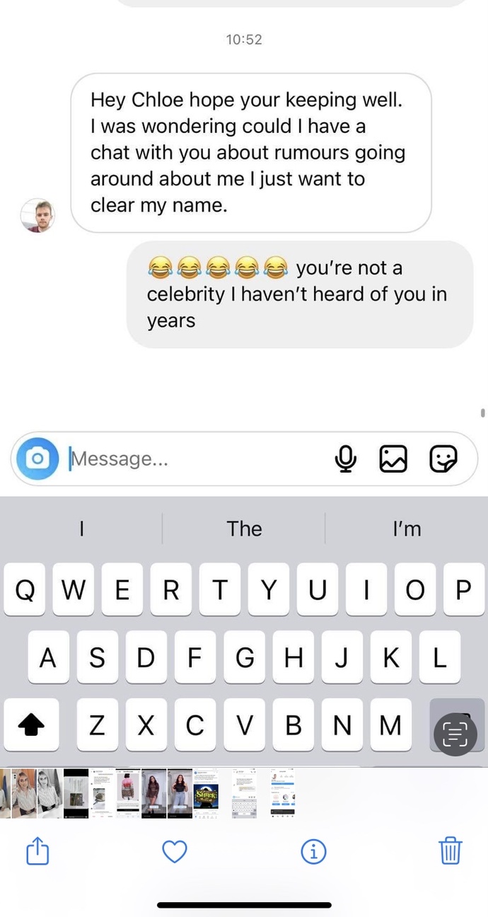 My ex texted my friend?