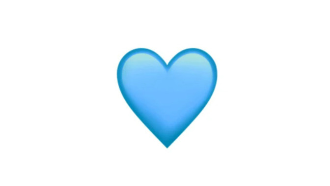 What does it mean when she sends a blue heart emoji?