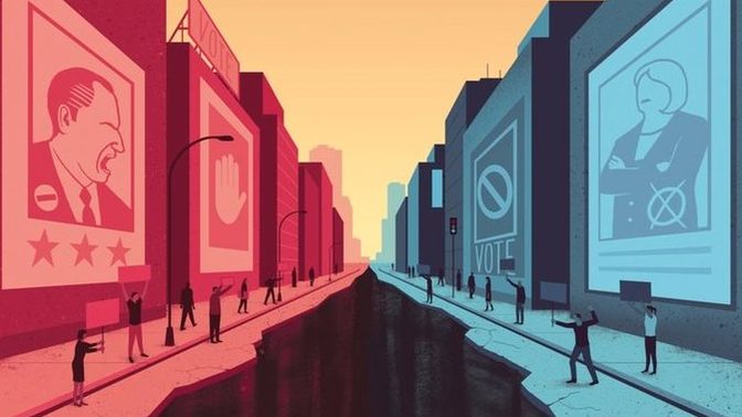 Do you personally feel you are stuck between two extremes politically, each side accuses each other of being "fake news" brainwashing the people, etc?
