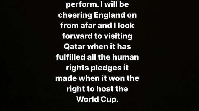 Thoughts on Dua Lipa’s statement on the 2022 World Cup?